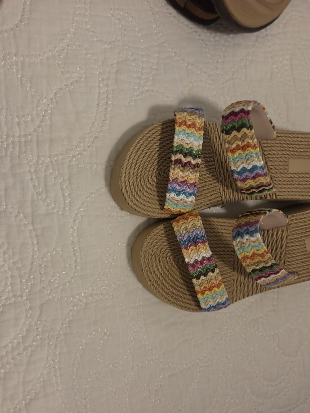 Womens Multi Color Sandals Size 7